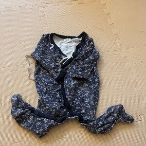 Jamie Kay Blue Floral Kids One Piece Footie